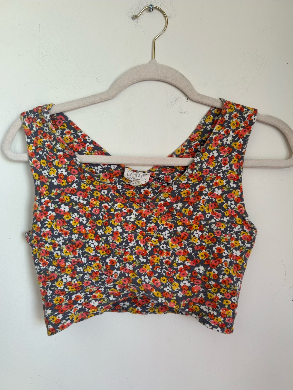 Lavish Women's Floral Crop Tank Top - Multicolor